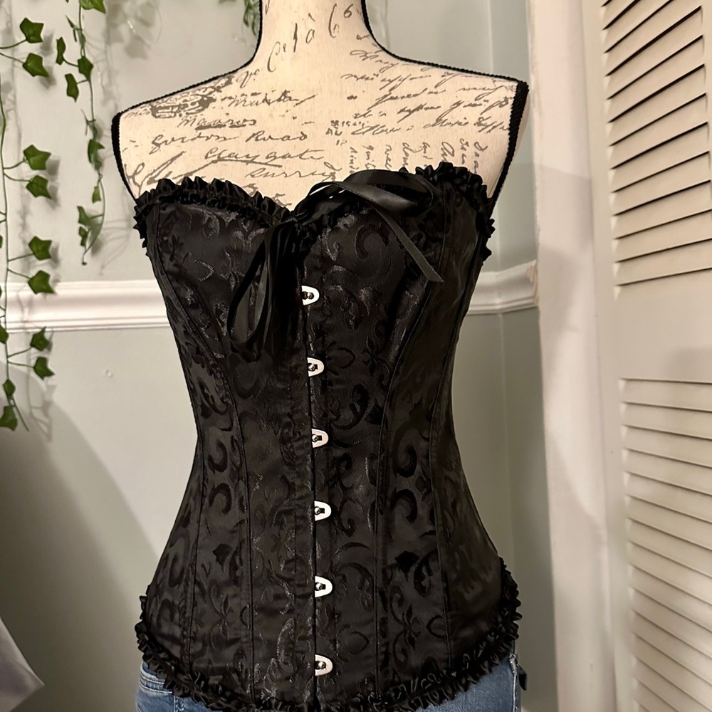 Elegant Black Corset Top